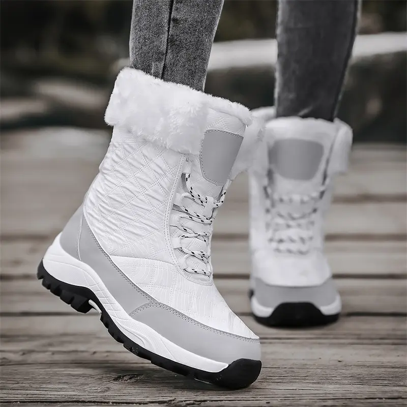 Brand Winter Women's Snow Boots Outdoor Non-slip Sneakers Plush Warm Woman's Waterproof Winter Boots Women Platform Ankle Boots