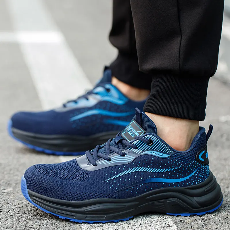 Security Men Shoes Anti smashing anti puncture Safety Shoes Men Work Sneakers Steel Toe shoes Indestructible Industrial Shoes