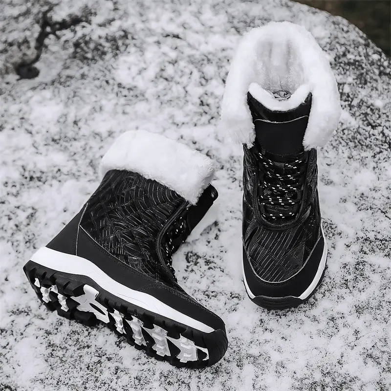 Brand Winter Women's Snow Boots Outdoor Non-slip Sneakers Plush Warm Woman's Waterproof Winter Boots Women Platform Ankle Boots