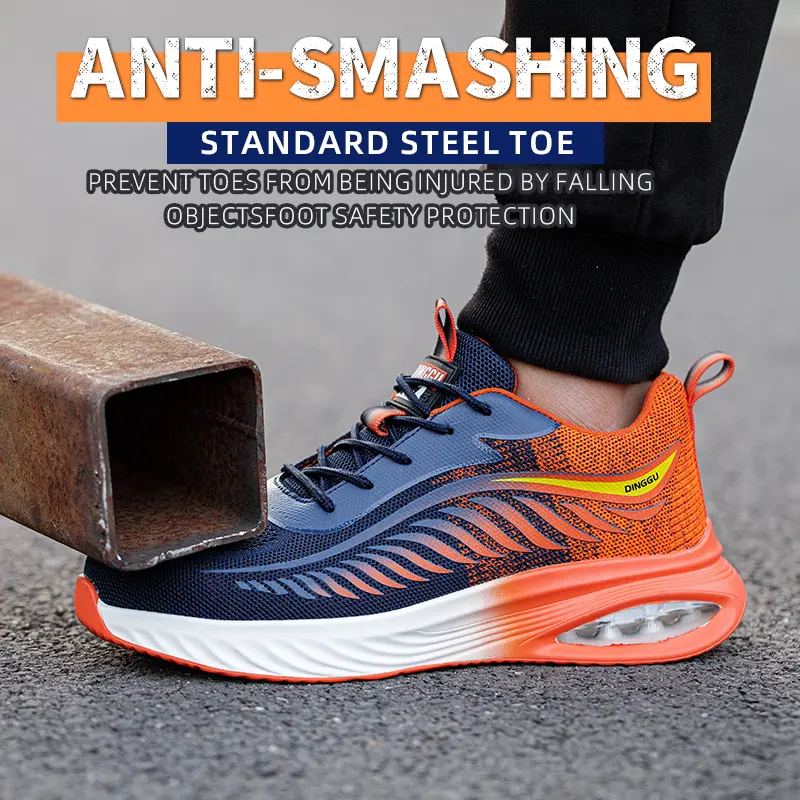 High Quality Men Safety Shoes Steel Toe Cap Men Sport Shoes Indestructible Protective Shoes Puncture-Proof Work Shoes Men Boots