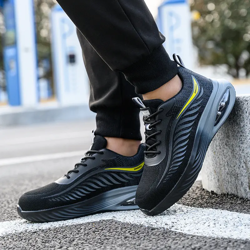 High Quality Men Safety Shoes Steel Toe Cap Men Sport Shoes Indestructible Protective Shoes Puncture-Proof Work Shoes Men Boots
