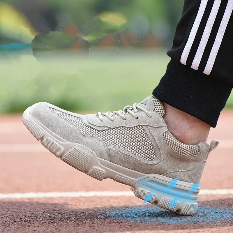 Security Casual Sneakers Men Shoes Work Boots Steel Toe Shoes Anti-smash Anti-puncture Indestructible Shoes Protective Boots