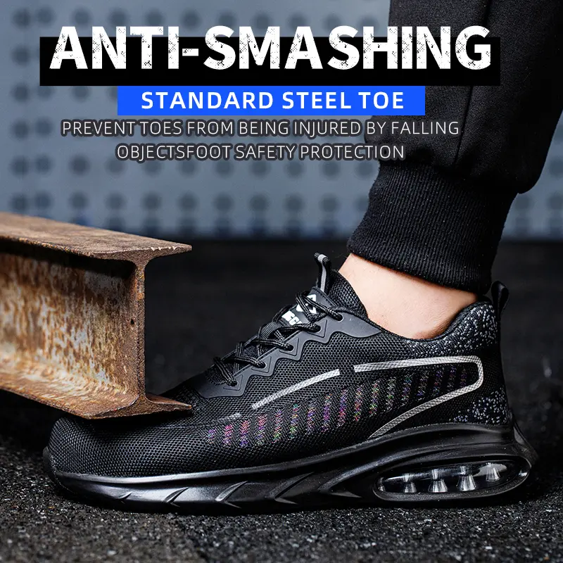 Men Steel Toe Safety Shoes Indestructible Construction Working Shoes Protection Male Footwear Breathable Hiking Industry Boots