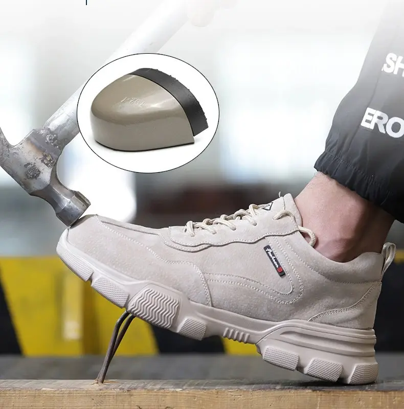 Security Casual Sneakers Men Shoes Work Boots Steel Toe Shoes Anti-smash Anti-puncture Indestructible Shoes Protective Boots