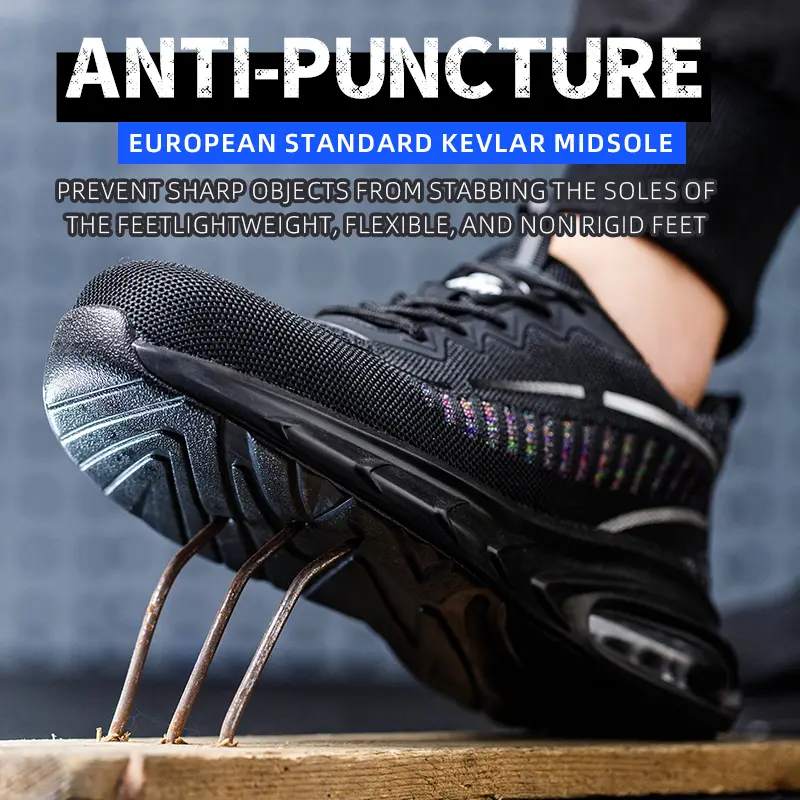 Men Steel Toe Safety Shoes Indestructible Construction Working Shoes Protection Male Footwear Breathable Hiking Industry Boots