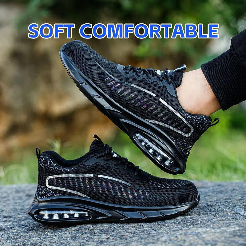 Men Steel Toe Safety Shoes Indestructible Construction Working Shoes Protection Male Footwear Breathable Hiking Industry Boots