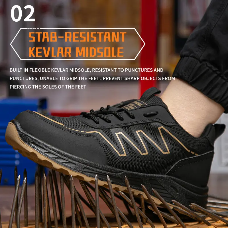 Breathable Safety Shoes Men Summer Work Shoes Puncture-Proof Composite toe Security Sneakers 6kv insulating shoes Protection