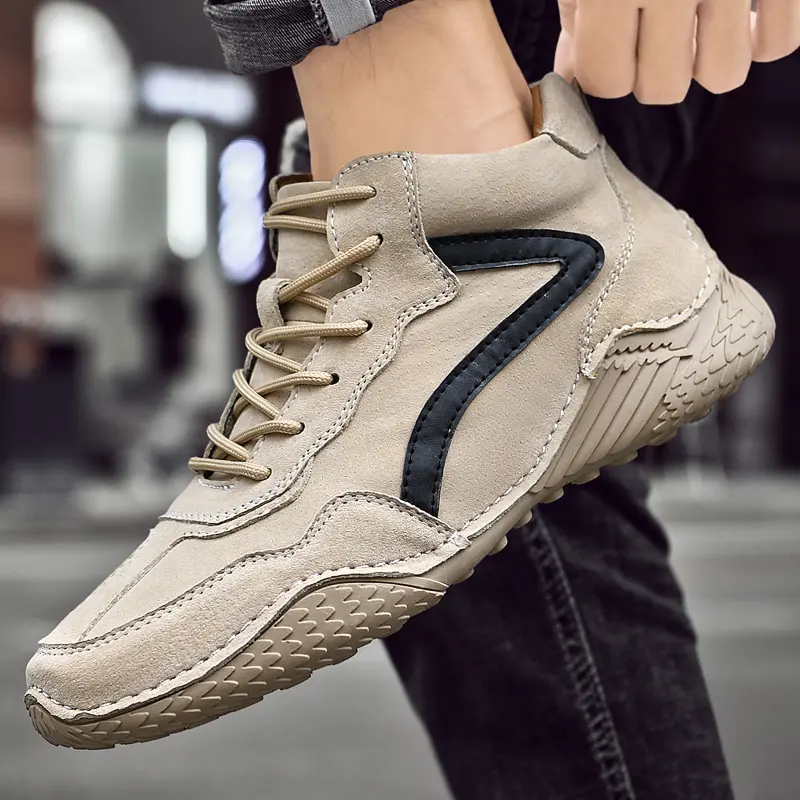Brand Winter Men's Boots Keep Warm Genuine Leather Outdoor Snow Boots Comfortable Men's Ankle Boots Outdoor Casual Men's Shoes