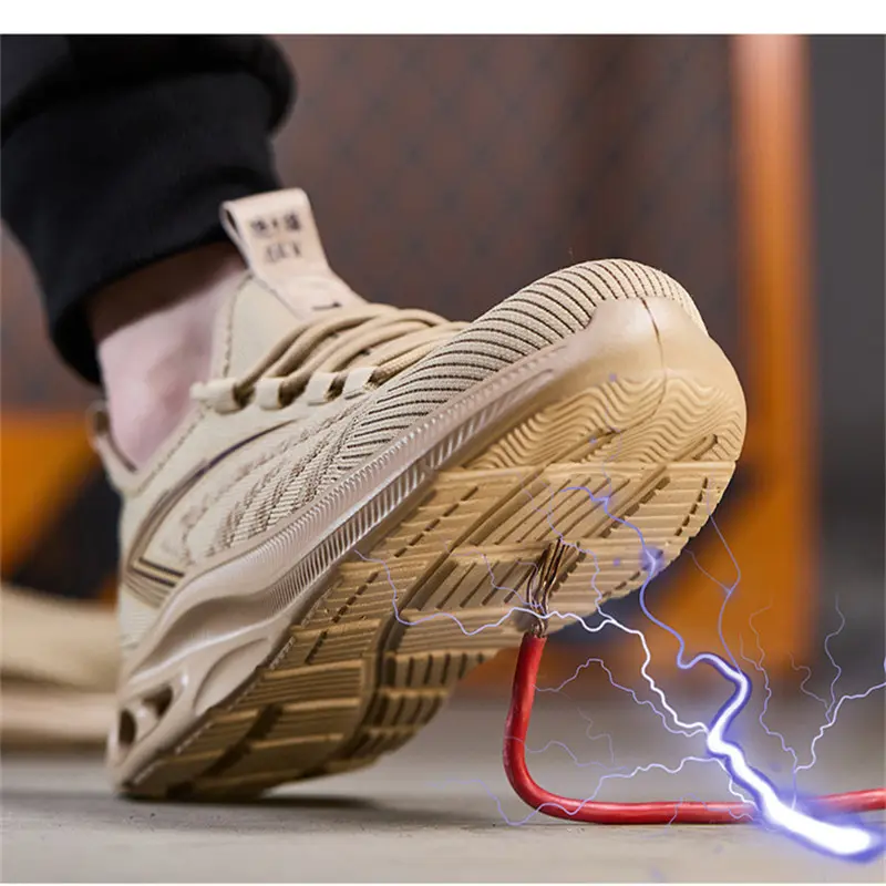 Breathable Safety Shoes for Men Unisex Anti-smash Anti puncture Indestructible shoes Steel Toe Sneakers Work Boots Protection