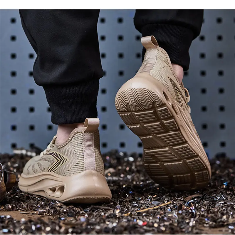 Breathable Safety Shoes for Men Unisex Anti-smash Anti puncture Indestructible shoes Steel Toe Sneakers Work Boots Protection