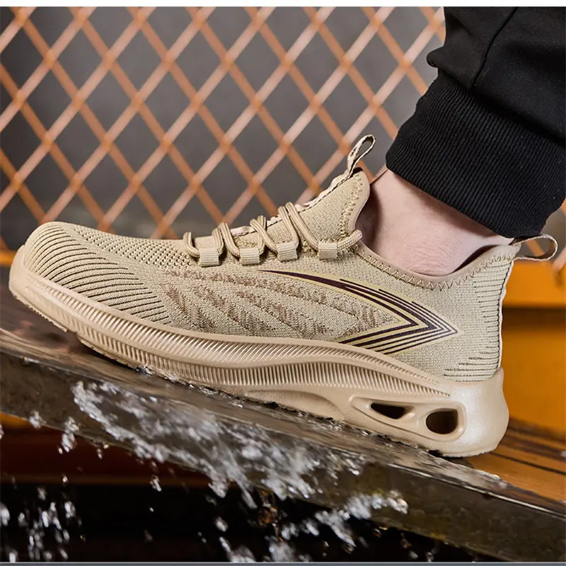 Breathable Safety Shoes for Men Unisex Anti-smash Anti puncture Indestructible shoes Steel Toe Sneakers Work Boots Protection