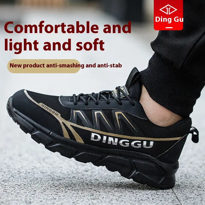 Fashion men's sports shoes New Safety Shoes Men Steel toe shoes Security Sneakers Puncture-Proof Work Boots Lightweight comfort