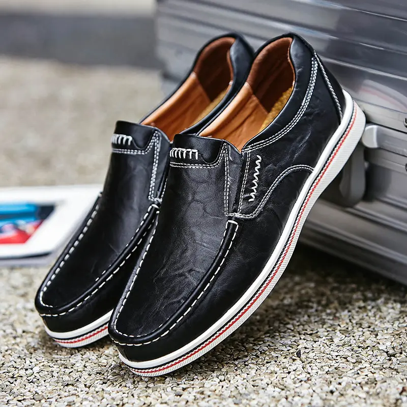 Handmade Men's Shoes Leather Casual Shoes Breathable Office Male Flats Moccasins Driving Loafers Slip on Business Shoe Zapatos