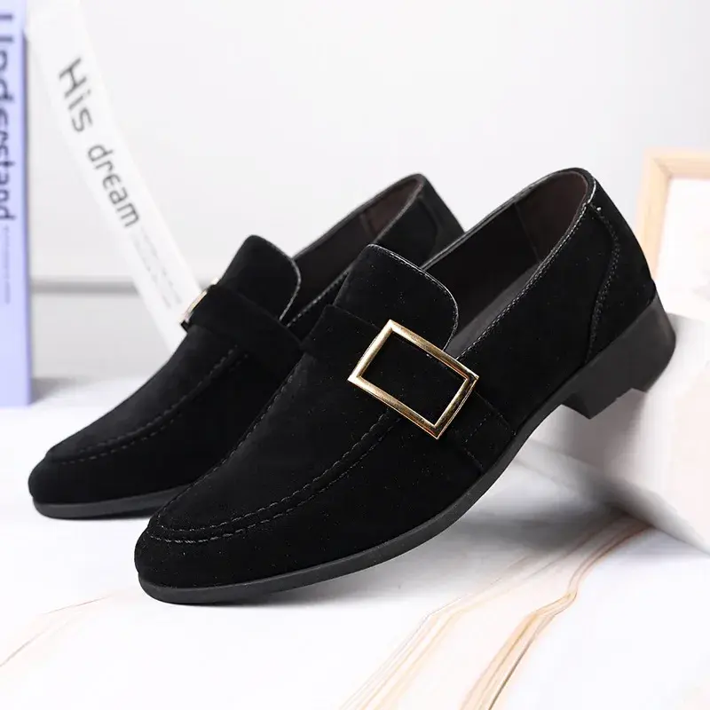 Business Shoes Fashion Men Dress Shoes New Social Wedding Mens Casual Shoe Men Driving Shoe Slip on Leather Shoes Work Loafers