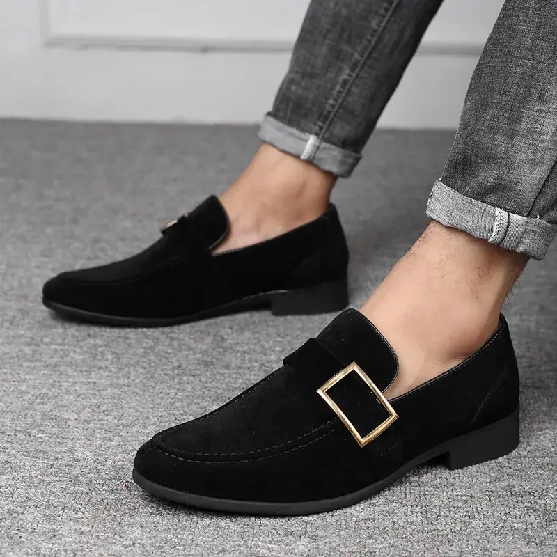 Business Shoes Fashion Men Dress Shoes New Social Wedding Mens Casual Shoe Men Driving Shoe Slip on Leather Shoes Work Loafers