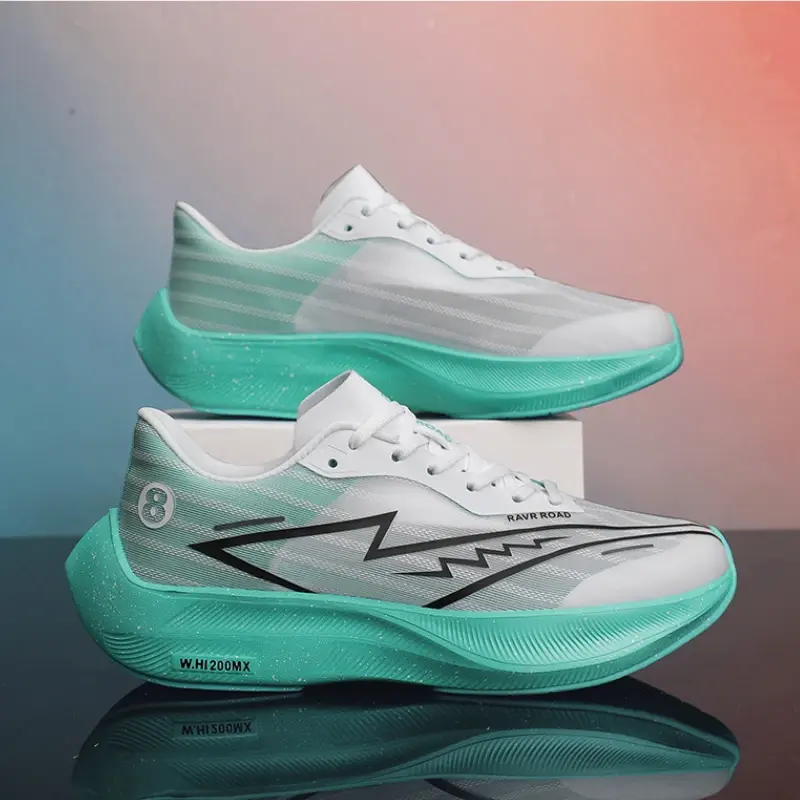 Men Sneakers Full Palm Carbon Plate Running Shoes Women Lightweight Tennis Shoes Marathon Racing Shock-absorbing Training Shoes