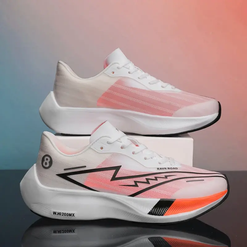 Men Sneakers Full Palm Carbon Plate Running Shoes Women Lightweight Tennis Shoes Marathon Racing Shock-absorbing Training Shoes