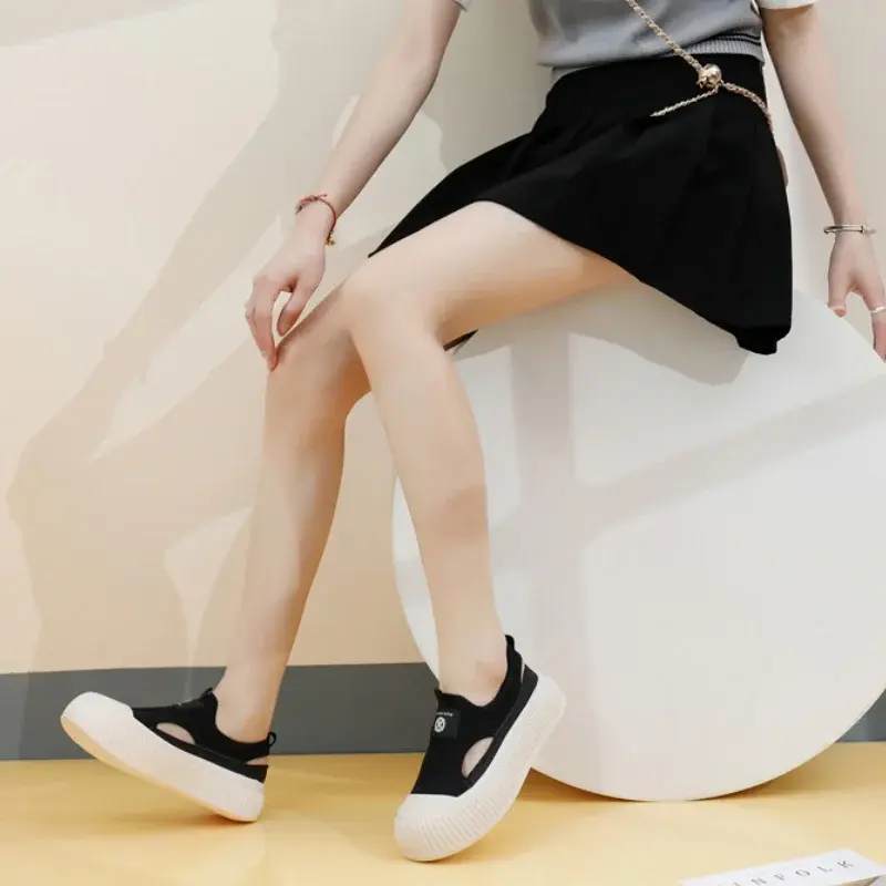 Summer Women's Vulcanized Shoes Hollow Mesh Casual Shoe Women Fashion Breathable Platform Sneakers Shoes New Zapatillas De Mujer