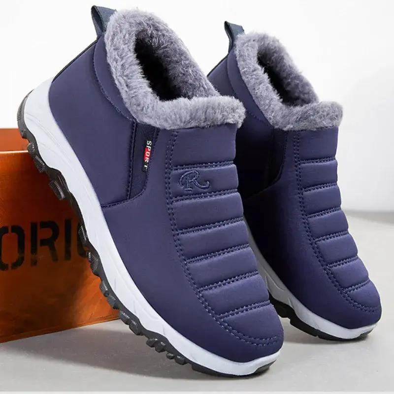 Winter Women's Boots Unisex Snow Boots Warm Waterproof Ankle Boots Women Plush Shoes Slip on Casual Shoes New Men's Ankle Botas