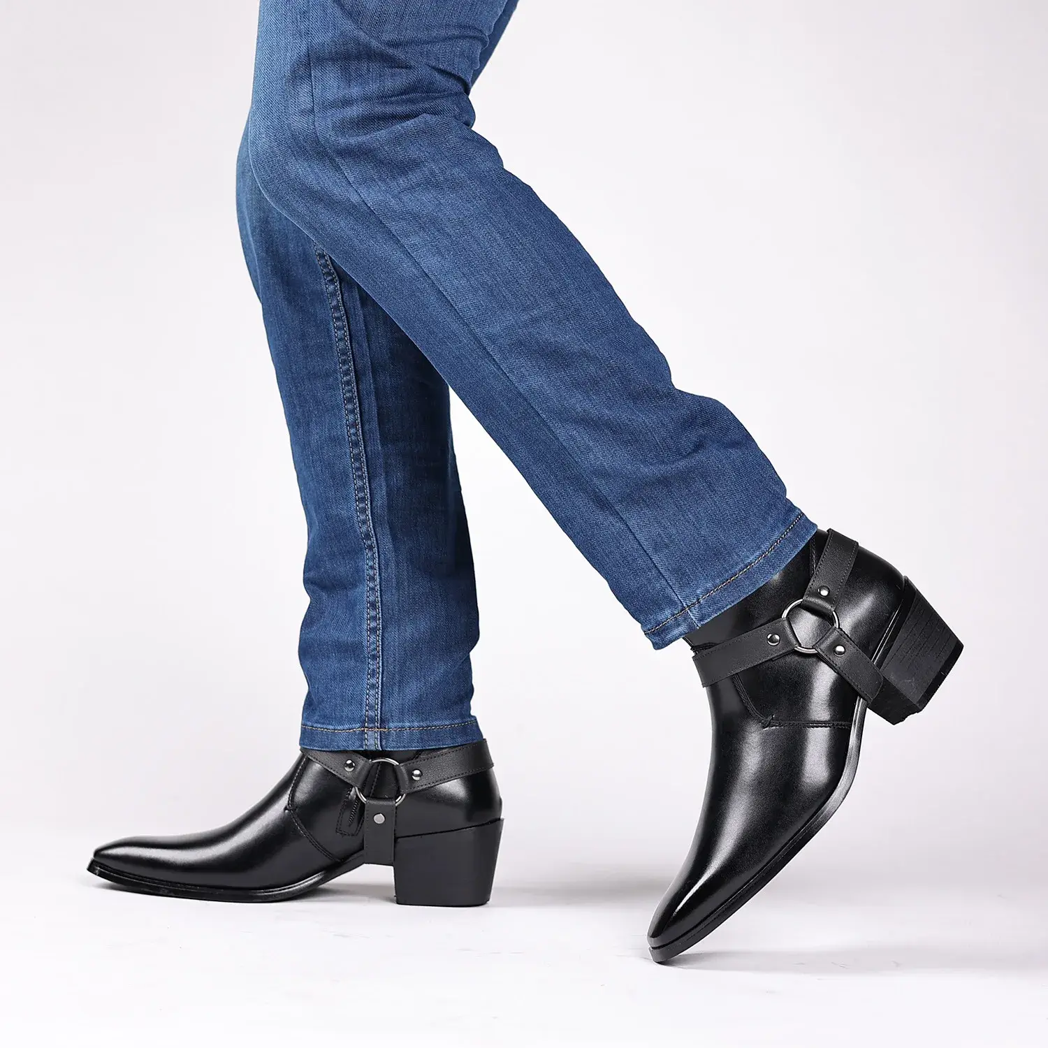 Men's Boots Fashion Designer Chelsea Boots Luxury High Quality Men Cowboy Boots Black Brown Zip Wedding Office Dress Shoes Male