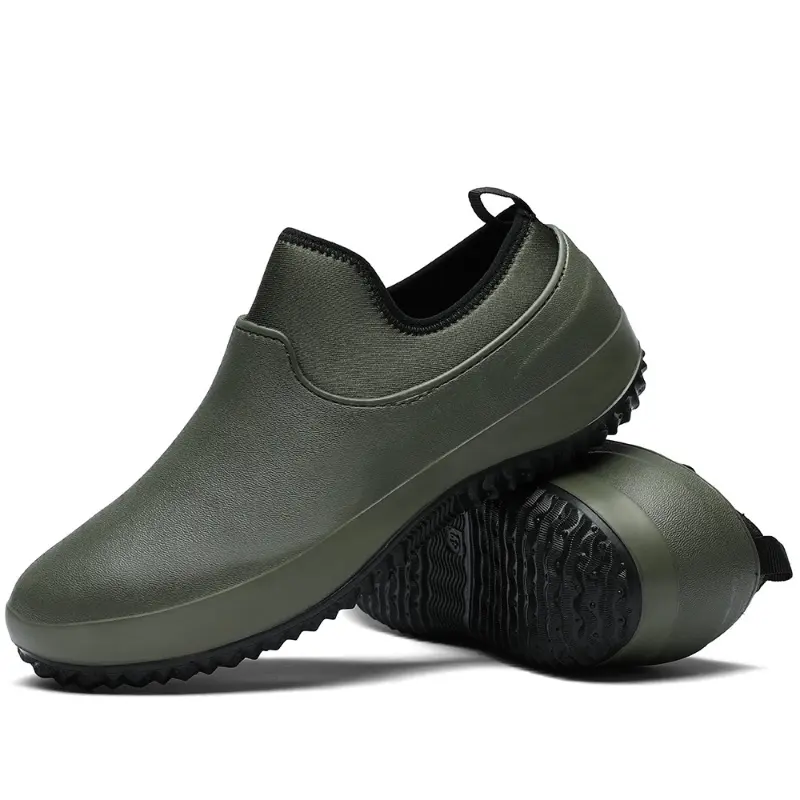 Unisex Men Rain Boots Waterproof Chef Shoes Non-Slip Men Water Shoes Outdoor Flat Rain Shoes Kitchen Work Women Shoe Plus Size49