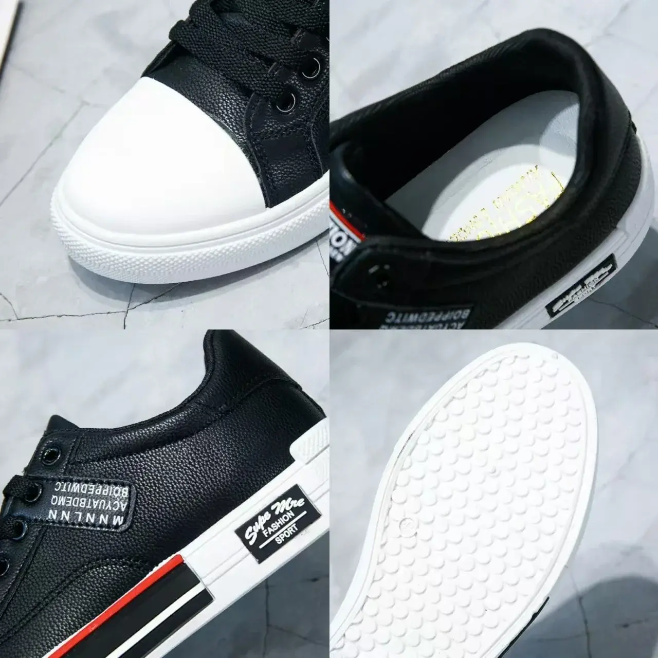 Fashion Leather Men Canvas Shoes High-Top Casual Shoes Autumn Men Non-Slip Sneakers Winter Flat Tennis Shoe Zapatillas De Hombre
