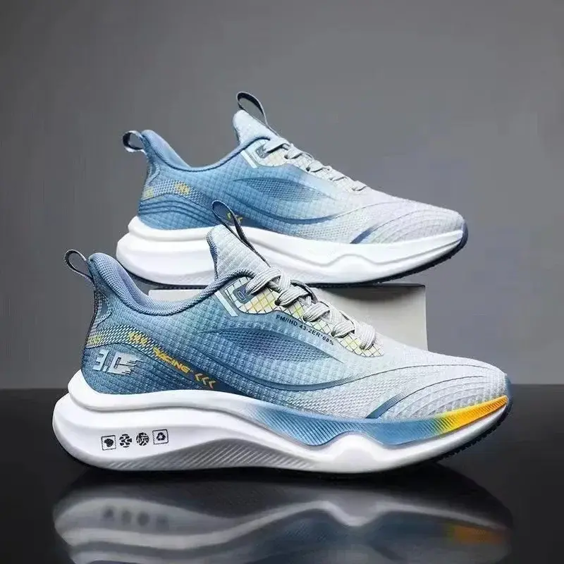 Men's Sneakers Breathable Casual Shoes Men Outdoor Mesh Running Shoes Lightweight Shock Absorption Soft Soled Shoes Tenis Hombre