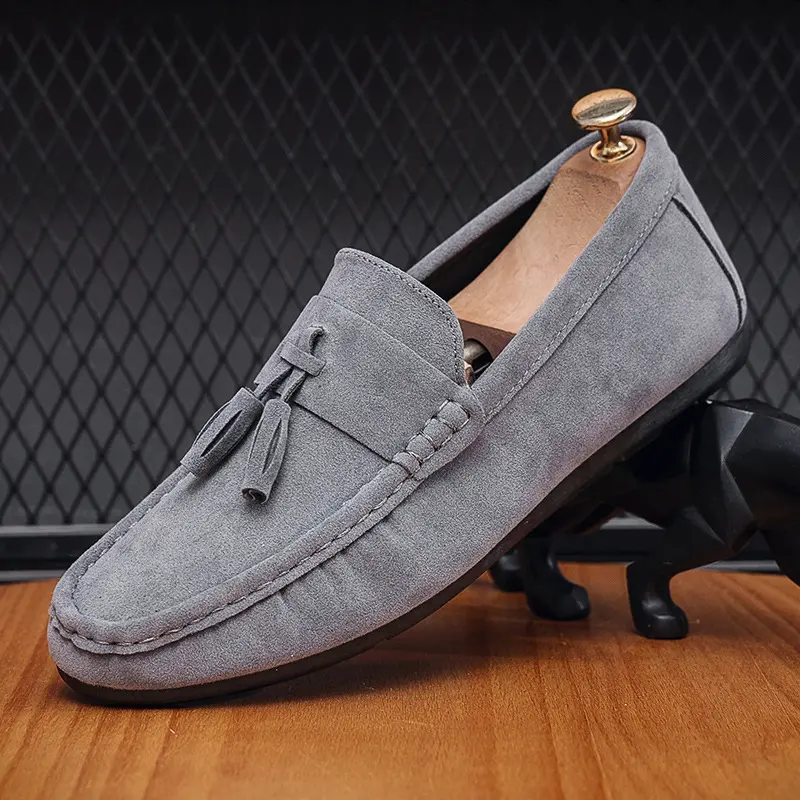 Comfortable Men's Shoes Soft Sole Loafers Outdoor Mens Casual Shoes Fashion Leather Shoes Autumn Flat Male Driving Shoe Zapatos