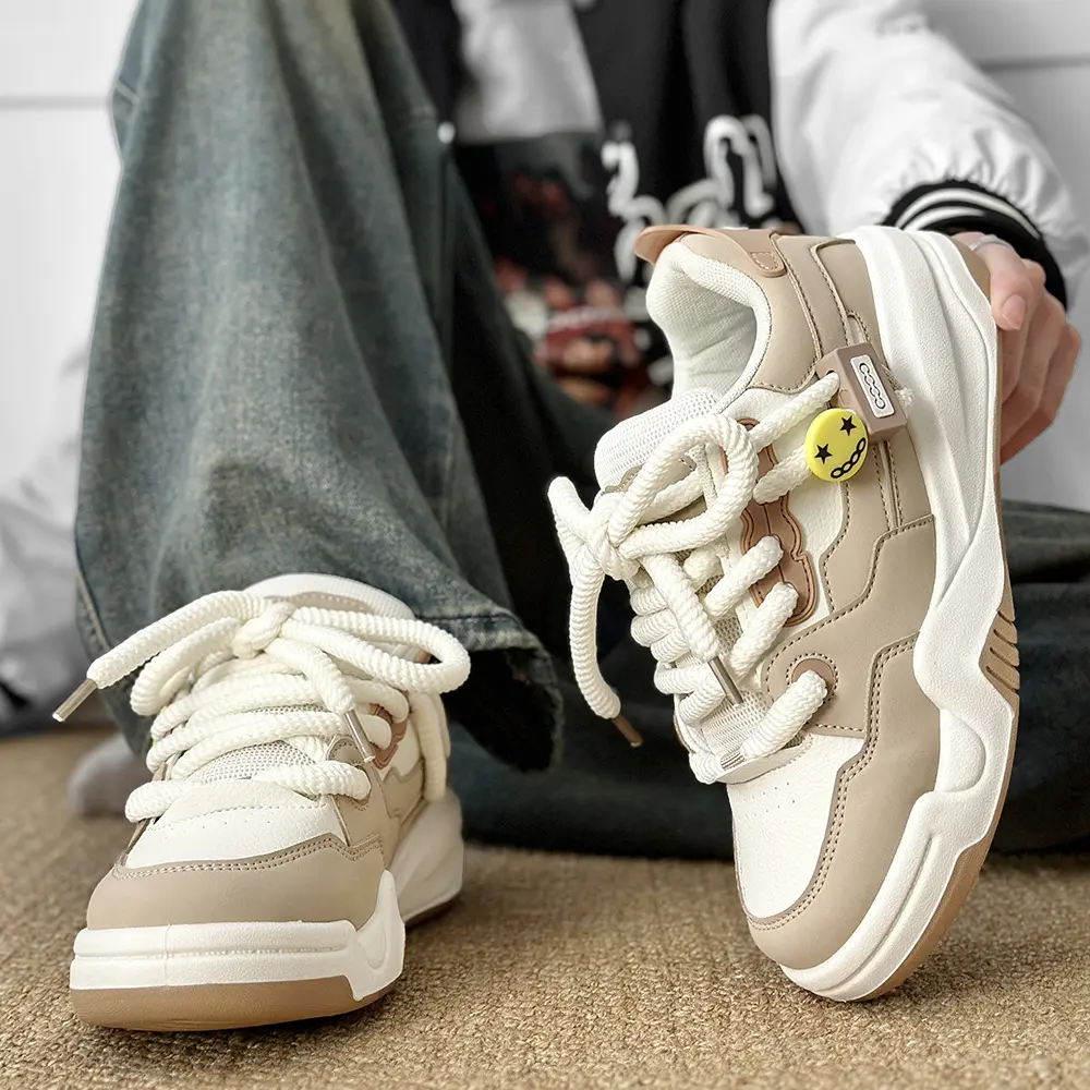 Men Sneakers Platform Casual Shoes 2025 New Lace-up Vulcanized Shoes Fashion Breathable Men Shoes Designer Outdoor Running Shoe