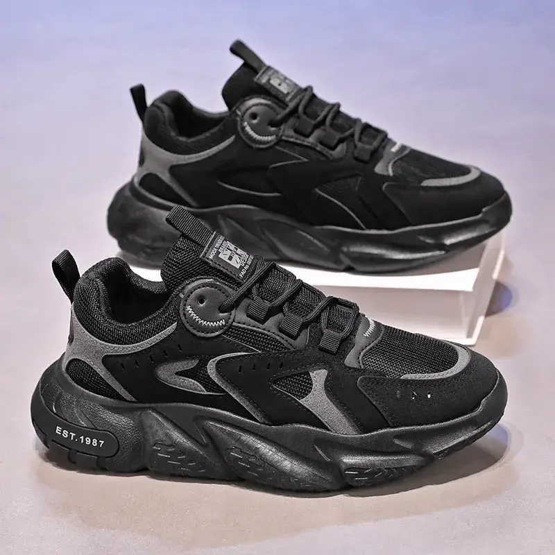 Fashion Men Shoes Breathable Sneakers Mesh Platform Casual Shoes Spring New Tennis Shoe Non Slip Outdoor Men Running Shoes Tenis