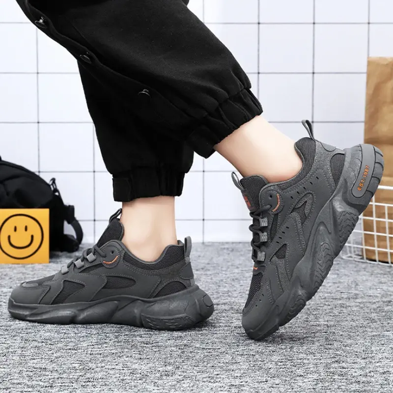 Fashion Men Shoes Breathable Sneakers Mesh Platform Casual Shoes Spring New Tennis Shoe Non Slip Outdoor Men Running Shoes Tenis