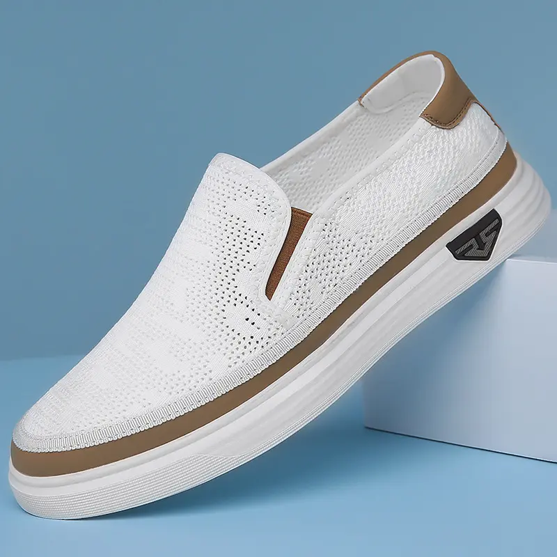 Men's Handmade Leather Shoes Luxury Casual Shoes White Male Loafers Moccasins Office Formal Flats Outdoor Slip on Shoes for Men