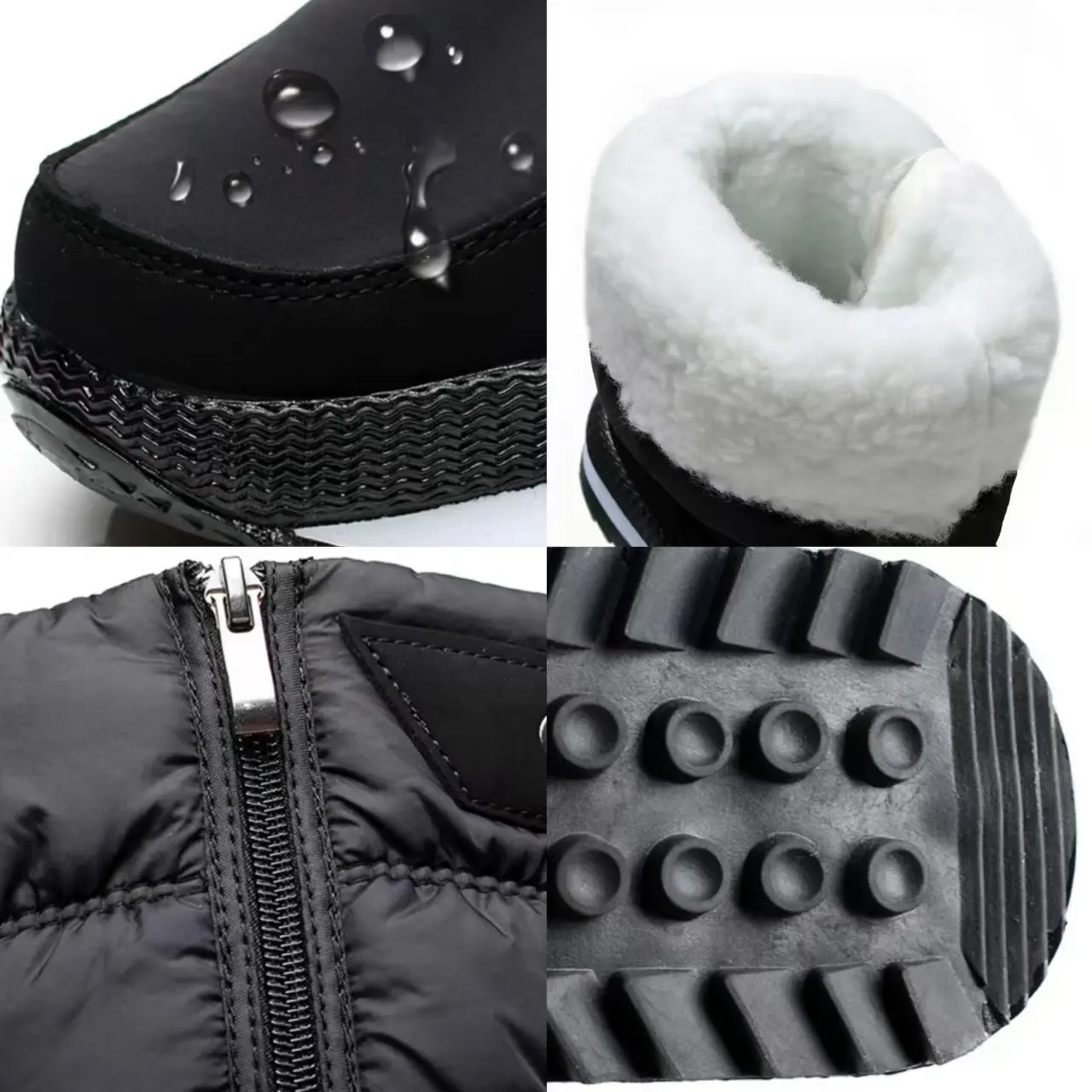 Women's Snow Boots Platform Winter Boots Waterproof Non-slip Boots Plush Fur Mid-calf Boot Fashion Warm Women Boot Botas Mujer