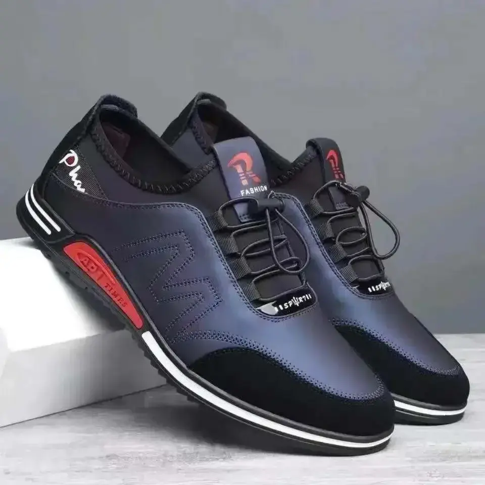 Men's Casual Shoes Soft Soled Sneakers Business Leather Shoes New Men Fashion Lightweight Flats Comfortable Non Slip Sports Shoe