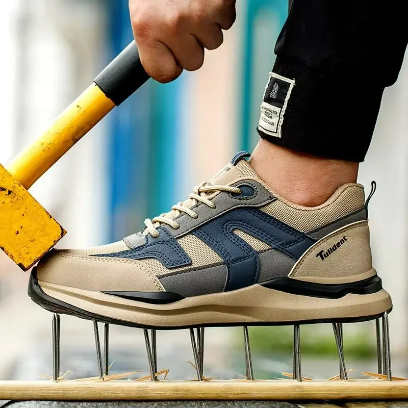 Men's Safety Shoes Indestructible Shoes Anti-smash Male Steel Toe Shoes Puncture-Proof Men Boots Lightweight Work Safety Boots