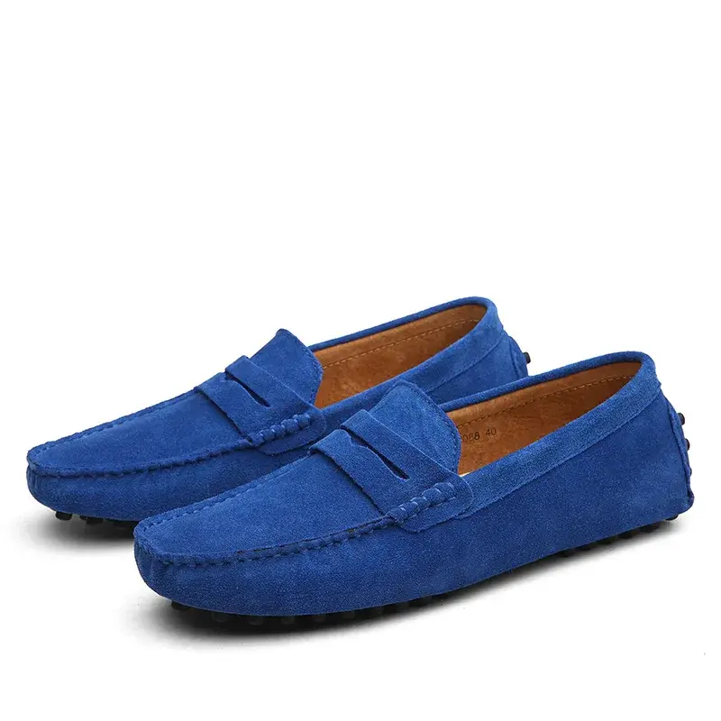 Handmade Men Casual Shoes Soft Loafers Lightweight Driving Shoes Fashion Slip on Flats High Quality Moccasins Non Slip Men Shoes