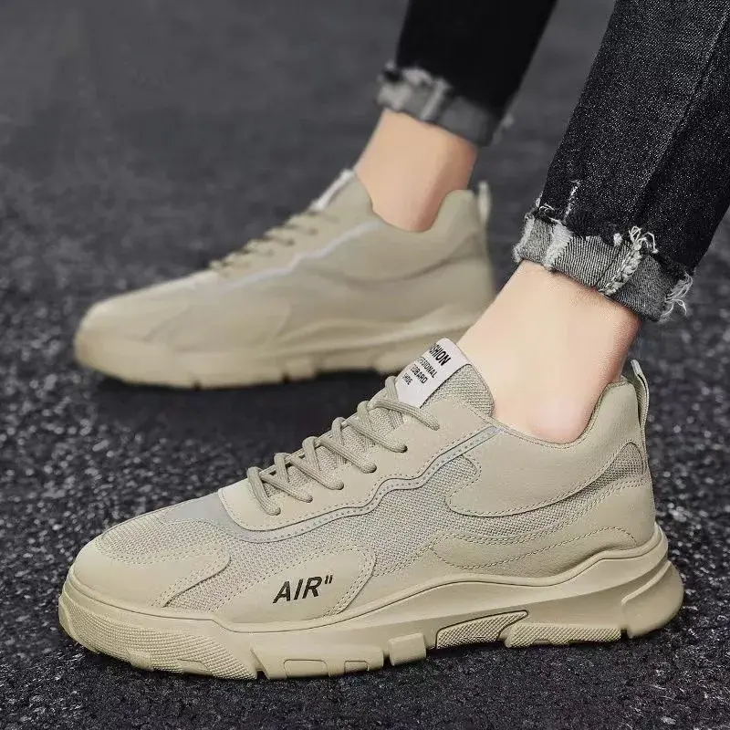 Men's Shoes Breathable Running Shoes New Platform Mesh Casual Shoes Men Autumn Luxury Lace-up Board Shoe Comfortable Tennis Shoe
