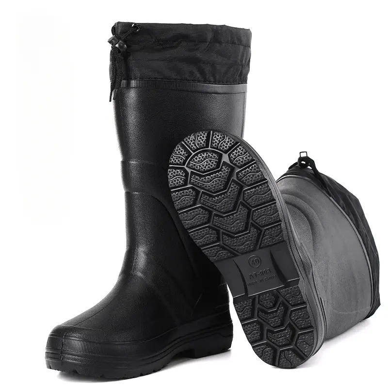 Men's Rain Boots EVA Non-slip Boots Winter Warm Waterproof Shoes Male Platform Snow Boot Outdoor Fishing Shoes Women Rain Shoes