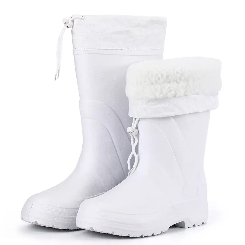 Men's Rain Boots EVA Non-slip Boots Winter Warm Waterproof Shoes Male Platform Snow Boot Outdoor Fishing Shoes Women Rain Shoes