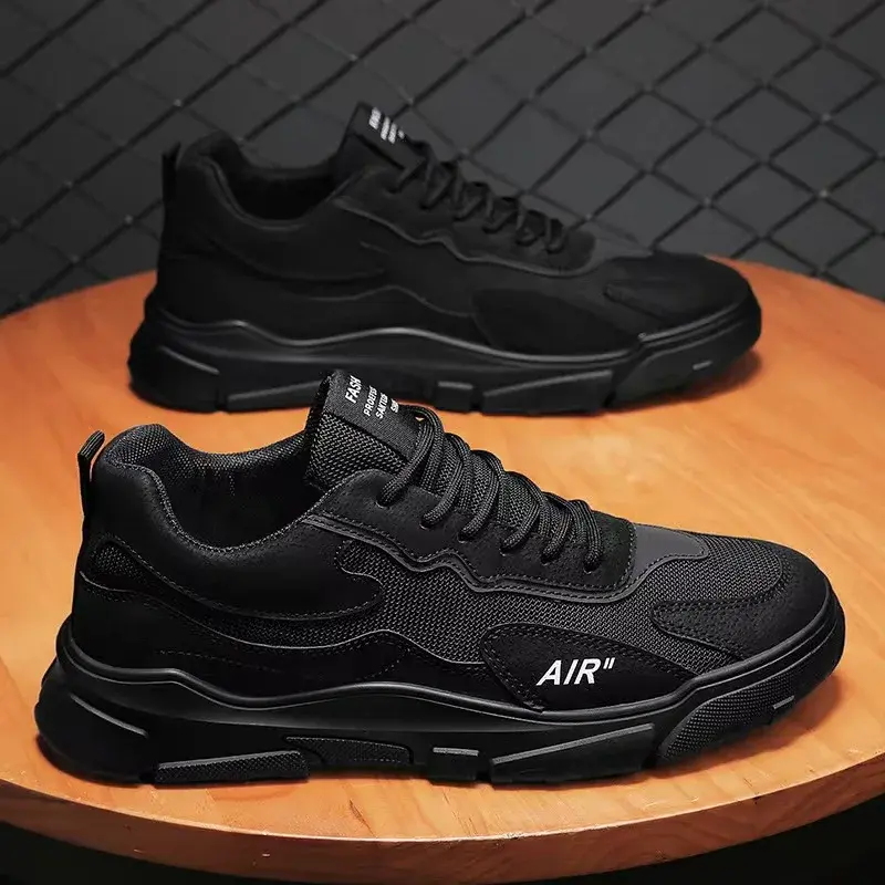 Men's Shoes Breathable Running Shoes New Platform Mesh Casual Shoes Men Autumn Luxury Lace-up Board Shoe Comfortable Tennis Shoe