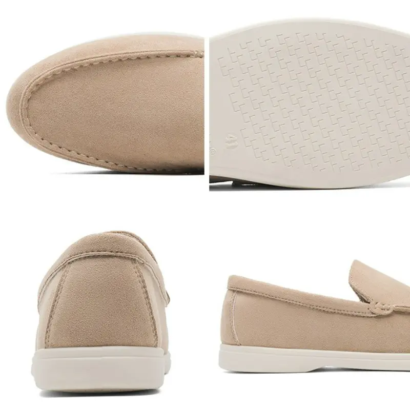 Men's Casual Shoes Suede Leather Loafers Classic British Style Men Shoes Lightweight Soft Moccasins Male Slip on Driving Flats