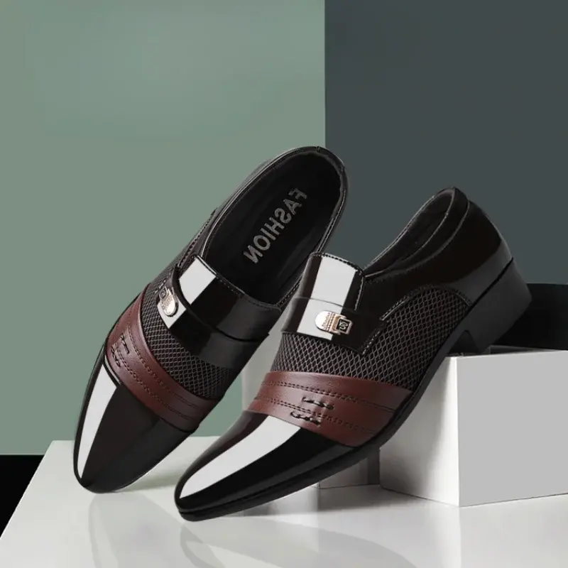 2025 Leather Shoes for Men Classic Business Dress Men Shoes Fashion Party Office Formal Oxfords New Men Loafers Zapatos De Cuero