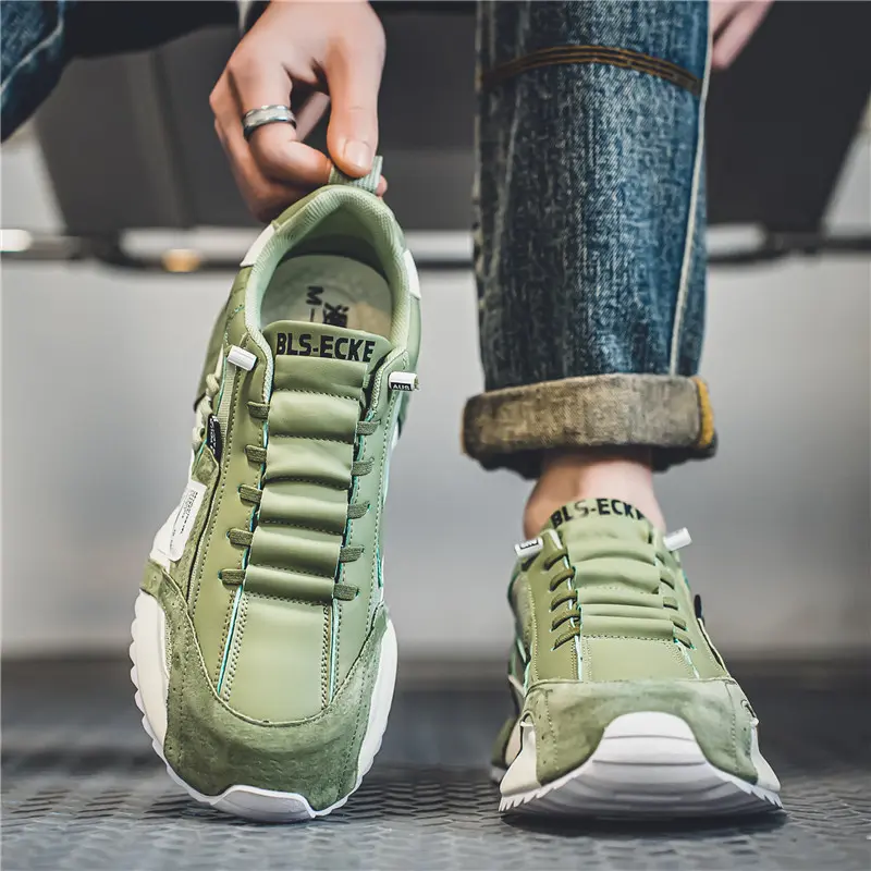 Men's Sneakers Platform Casual Shoes Mesh Lace-up Running Shoes Designer Plus Size Vulcanized Shoe Trend Comfortable Men Shoes