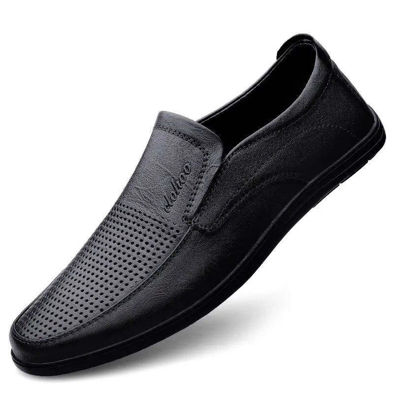 Handmade Men's Shoes Slip on Leather Shoes Outdoor Comfortable Loafers Classic Office Work Shoe Soft Sole Business Shoes for Men