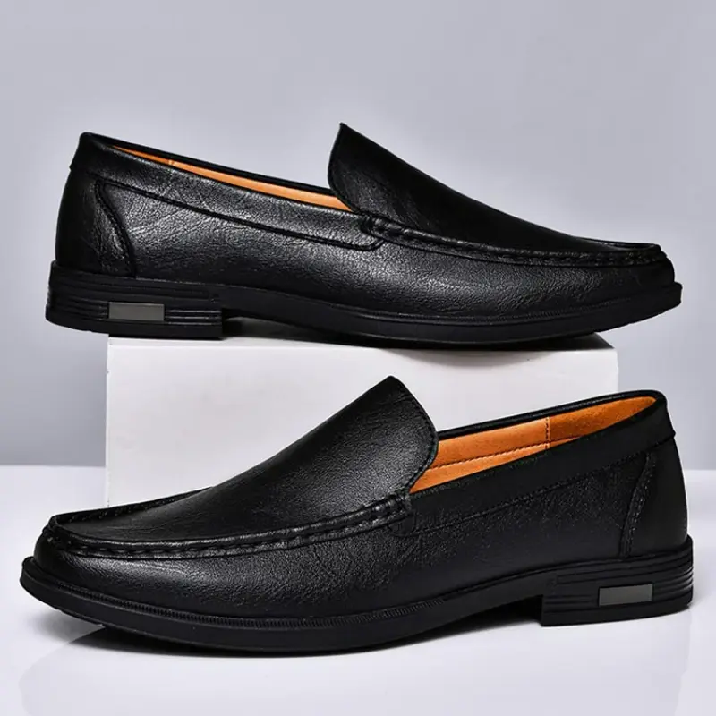 Men's Leather Shoes Slip on Dress Shoes Office Loafers Wedding Party Mocasines Plus Size Casual Shoe Luxury Business Men Shoes