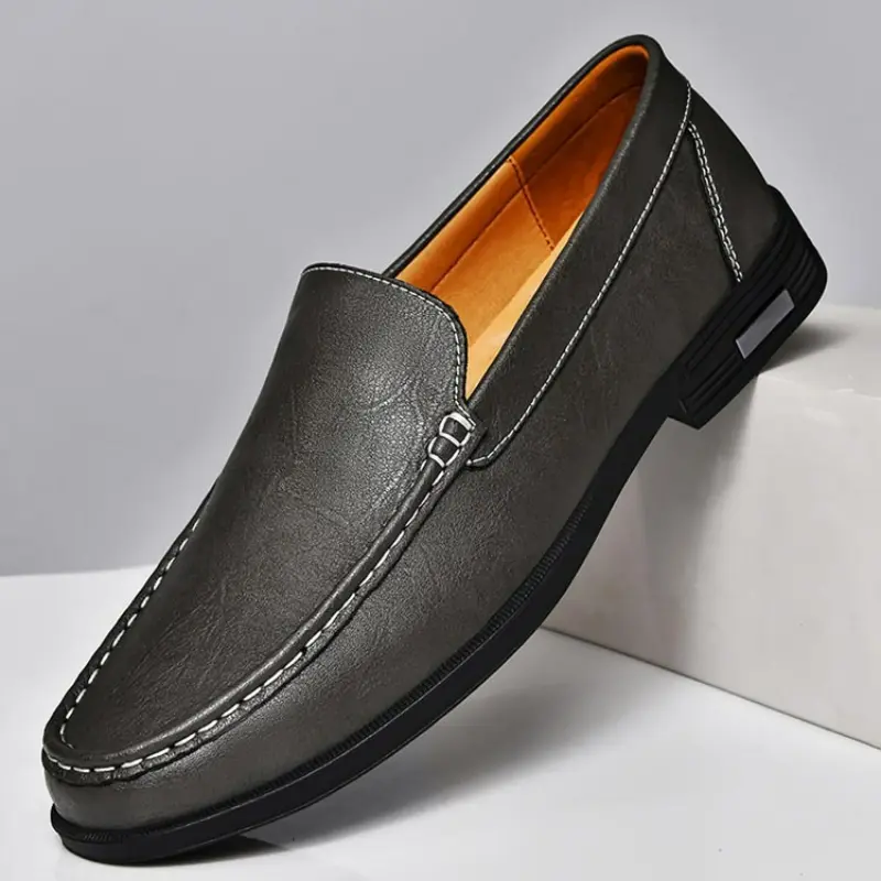 Men's Leather Shoes Slip on Dress Shoes Office Loafers Wedding Party Mocasines Plus Size Casual Shoe Luxury Business Men Shoes