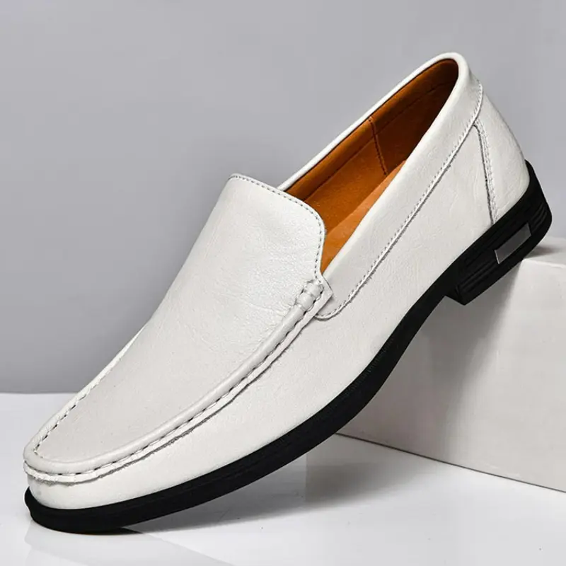 Men's Leather Shoes Slip on Dress Shoes Office Loafers Wedding Party Mocasines Plus Size Casual Shoe Luxury Business Men Shoes