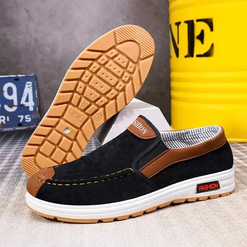 Plus Size Men's Casual Shoes Lightweight Sneakers Comfortable Walking Shoes Slip on Vintage Flats Men Shoe Zapatillas Informales