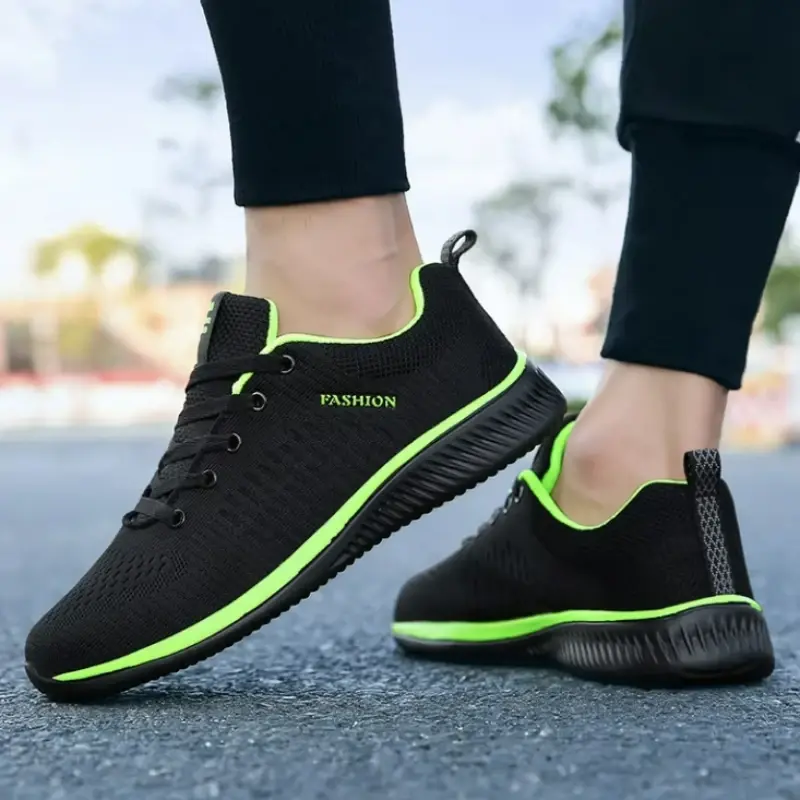 Men Sneakers Breathable Knit Men's Shoes Lightweight Men Running Shoes Non Slip Men Casual Shoe Tennis Shoes Unisex Size 35-50