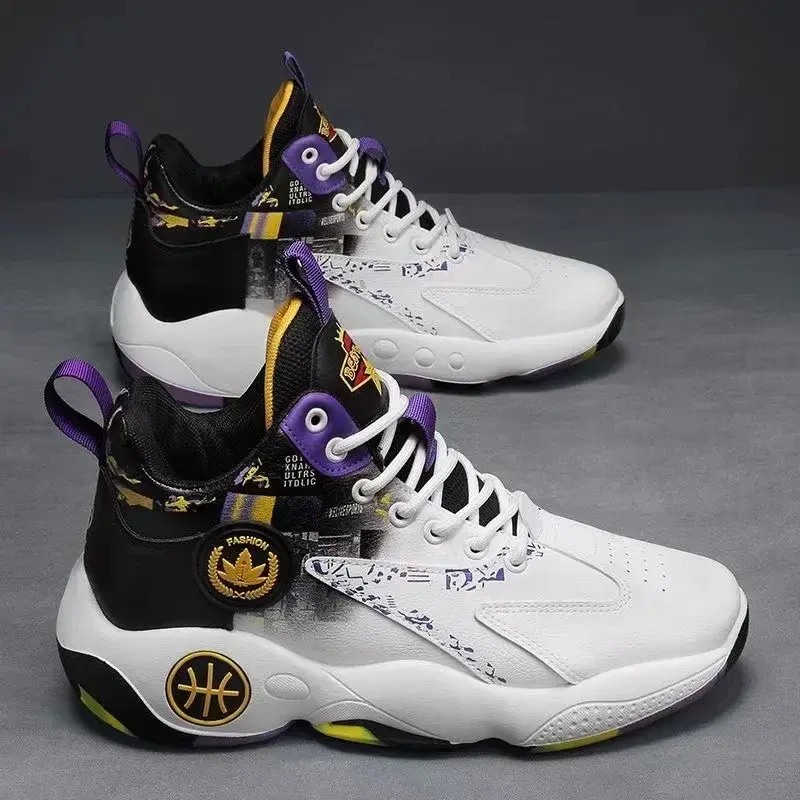 Men's Sneakers High-top Basketball Shoes Men Fashion Wear-resistant Casual Shoes Platform Shoe Breathable Non Slip Running Shoes